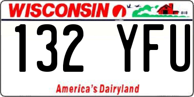 WI license plate 132YFU