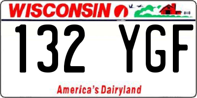 WI license plate 132YGF
