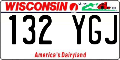 WI license plate 132YGJ