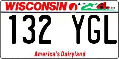 WI license plate 132YGL