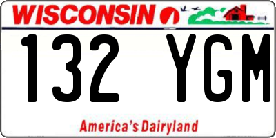 WI license plate 132YGM