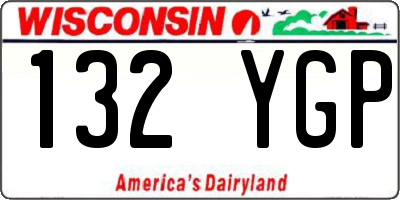 WI license plate 132YGP