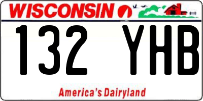 WI license plate 132YHB