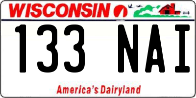 WI license plate 133NAI