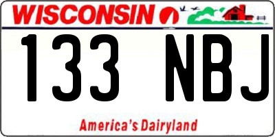 WI license plate 133NBJ