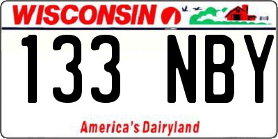 WI license plate 133NBY