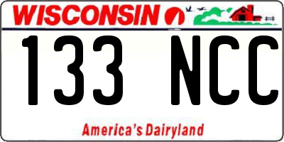WI license plate 133NCC