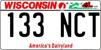WI license plate 133NCT