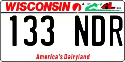 WI license plate 133NDR