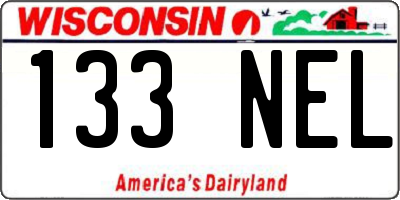 WI license plate 133NEL