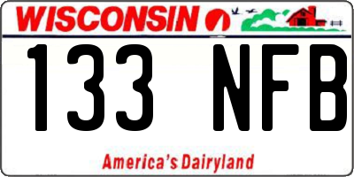 WI license plate 133NFB