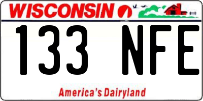 WI license plate 133NFE
