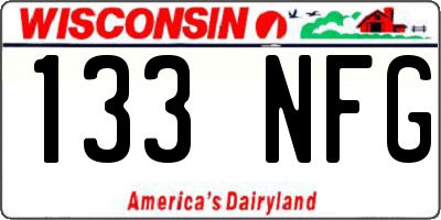 WI license plate 133NFG