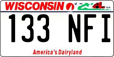 WI license plate 133NFI