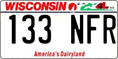 WI license plate 133NFR