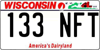 WI license plate 133NFT