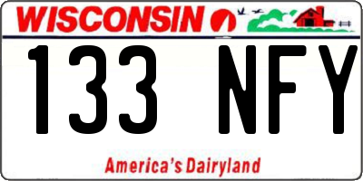 WI license plate 133NFY
