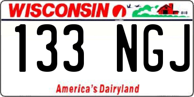 WI license plate 133NGJ