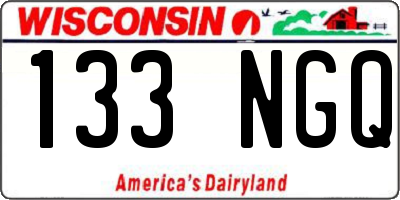 WI license plate 133NGQ