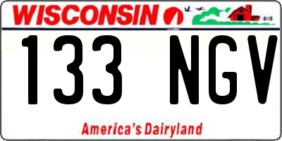 WI license plate 133NGV