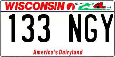WI license plate 133NGY