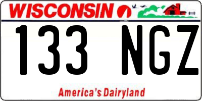 WI license plate 133NGZ