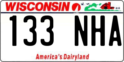 WI license plate 133NHA