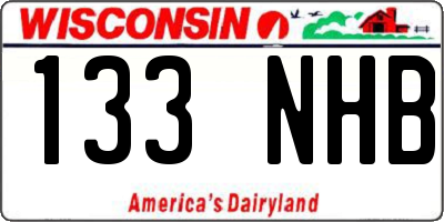 WI license plate 133NHB