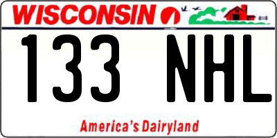 WI license plate 133NHL