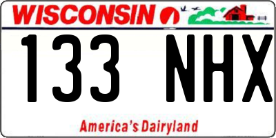 WI license plate 133NHX