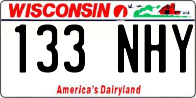 WI license plate 133NHY