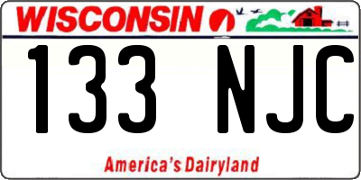 WI license plate 133NJC