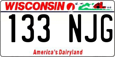WI license plate 133NJG