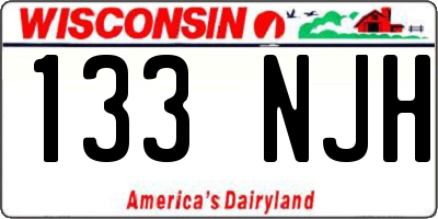WI license plate 133NJH