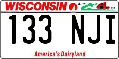 WI license plate 133NJI