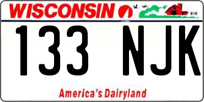 WI license plate 133NJK