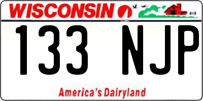 WI license plate 133NJP