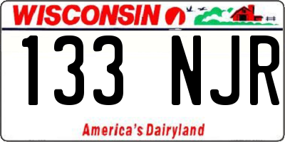 WI license plate 133NJR