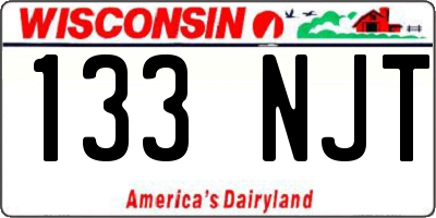 WI license plate 133NJT