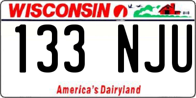 WI license plate 133NJU