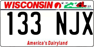 WI license plate 133NJX