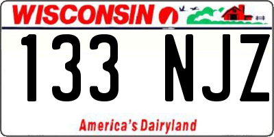 WI license plate 133NJZ