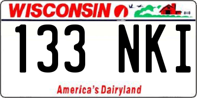 WI license plate 133NKI