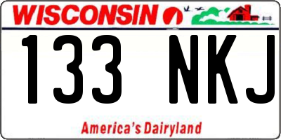 WI license plate 133NKJ