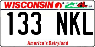 WI license plate 133NKL