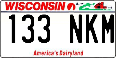 WI license plate 133NKM
