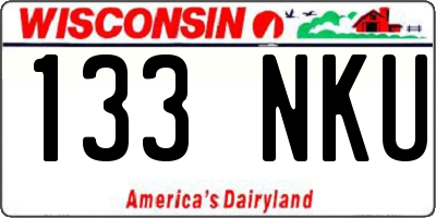 WI license plate 133NKU