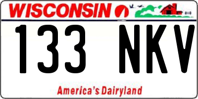 WI license plate 133NKV