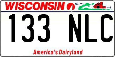 WI license plate 133NLC