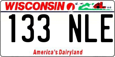 WI license plate 133NLE